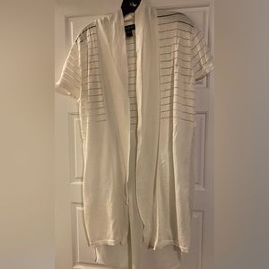 August Silk chiffon white cardigan